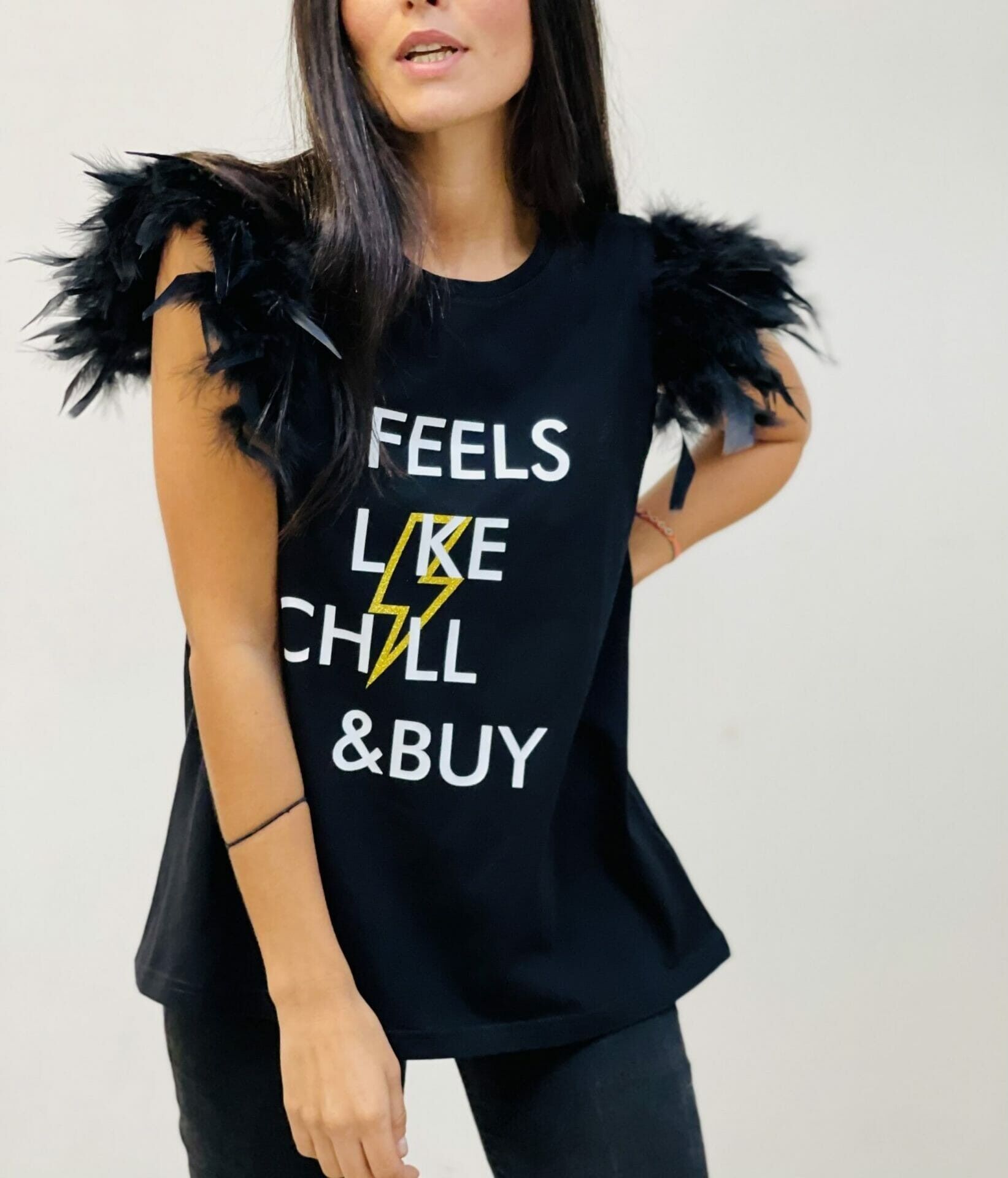 T-shirt Feathers Feels Sparkles