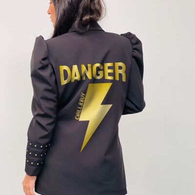 Blazer a sbuffo con borchie Danger