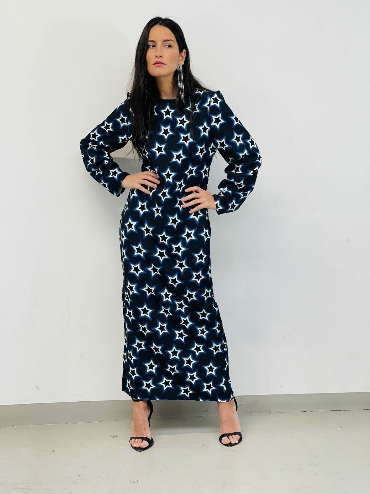 Leichtes Kleid mit Sternendruck