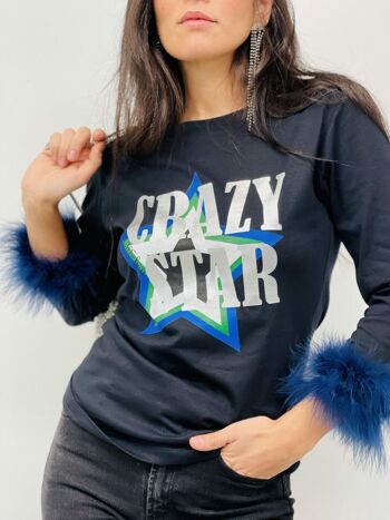 T-shirt Crazy Star Poignets Marabou 4