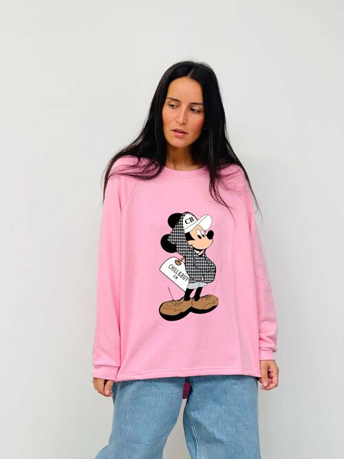 Sudadera Básica Mickey Hood Rosa