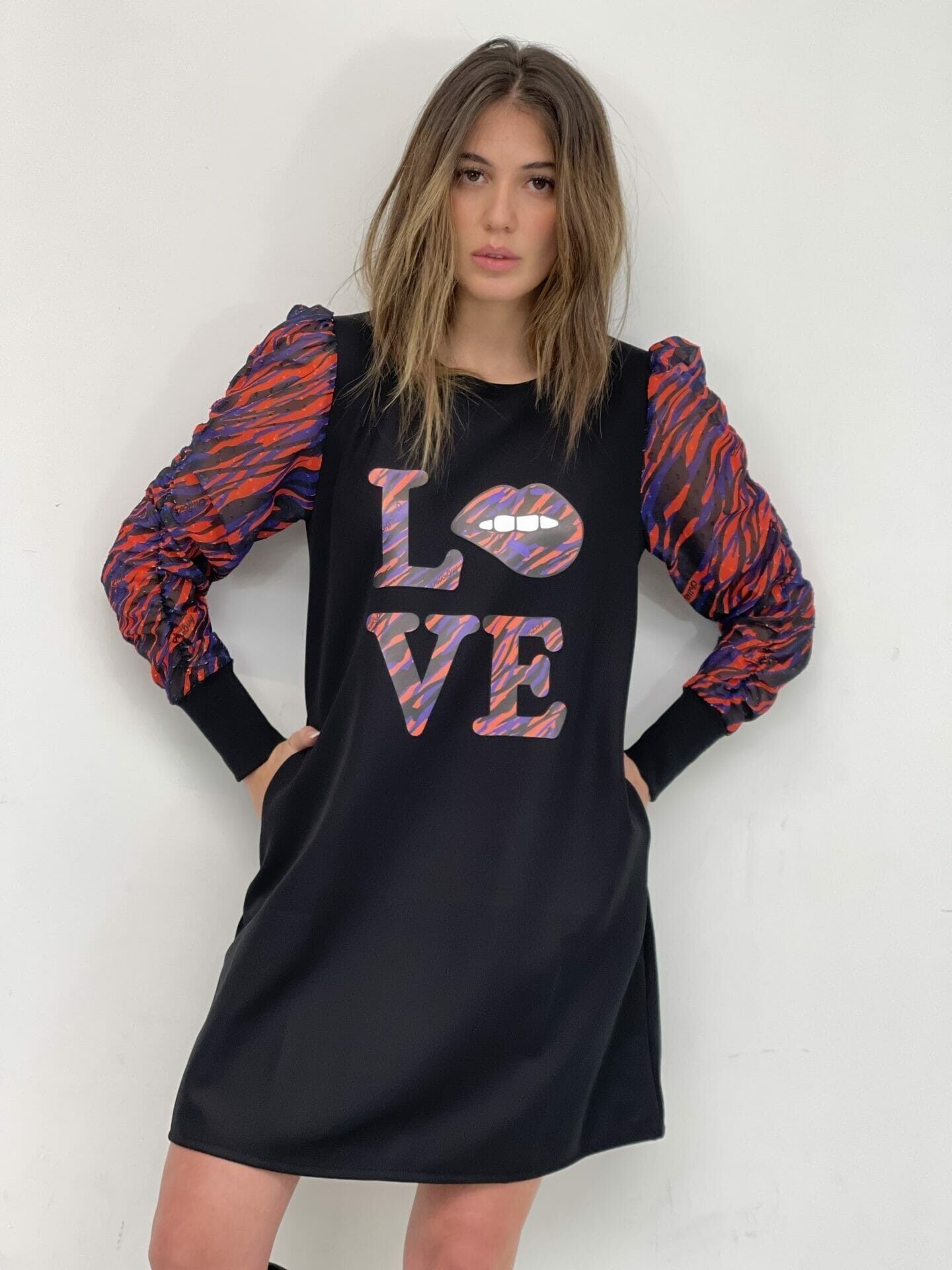 Boca Zebra-Zimt-Kleid