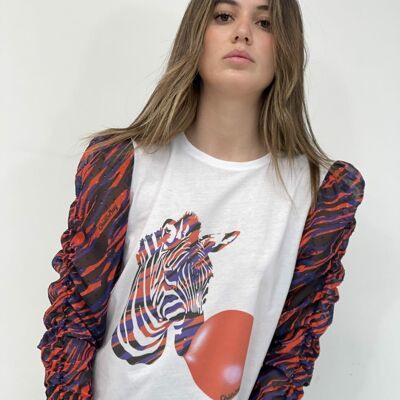 Camiseta Canela Zebra Chicle