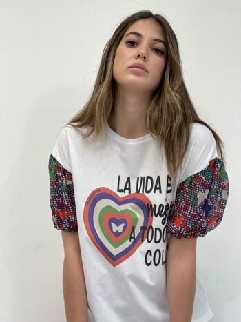 T-shirt Lola Coeur Mosaïque Couleur 4