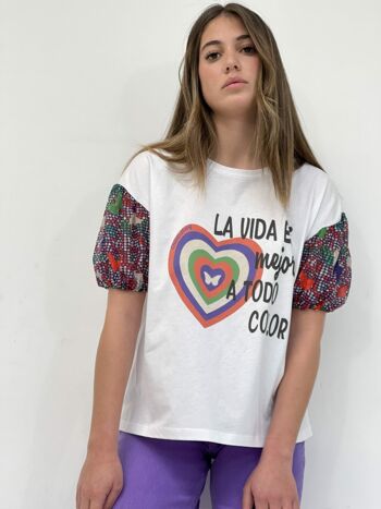 T-shirt Lola Coeur Mosaïque Couleur 17