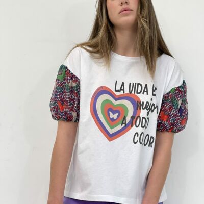 Camiseta Lola Corazón Color Mosaico
