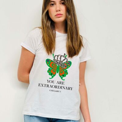 T-shirt basic con stampa Corona Fly