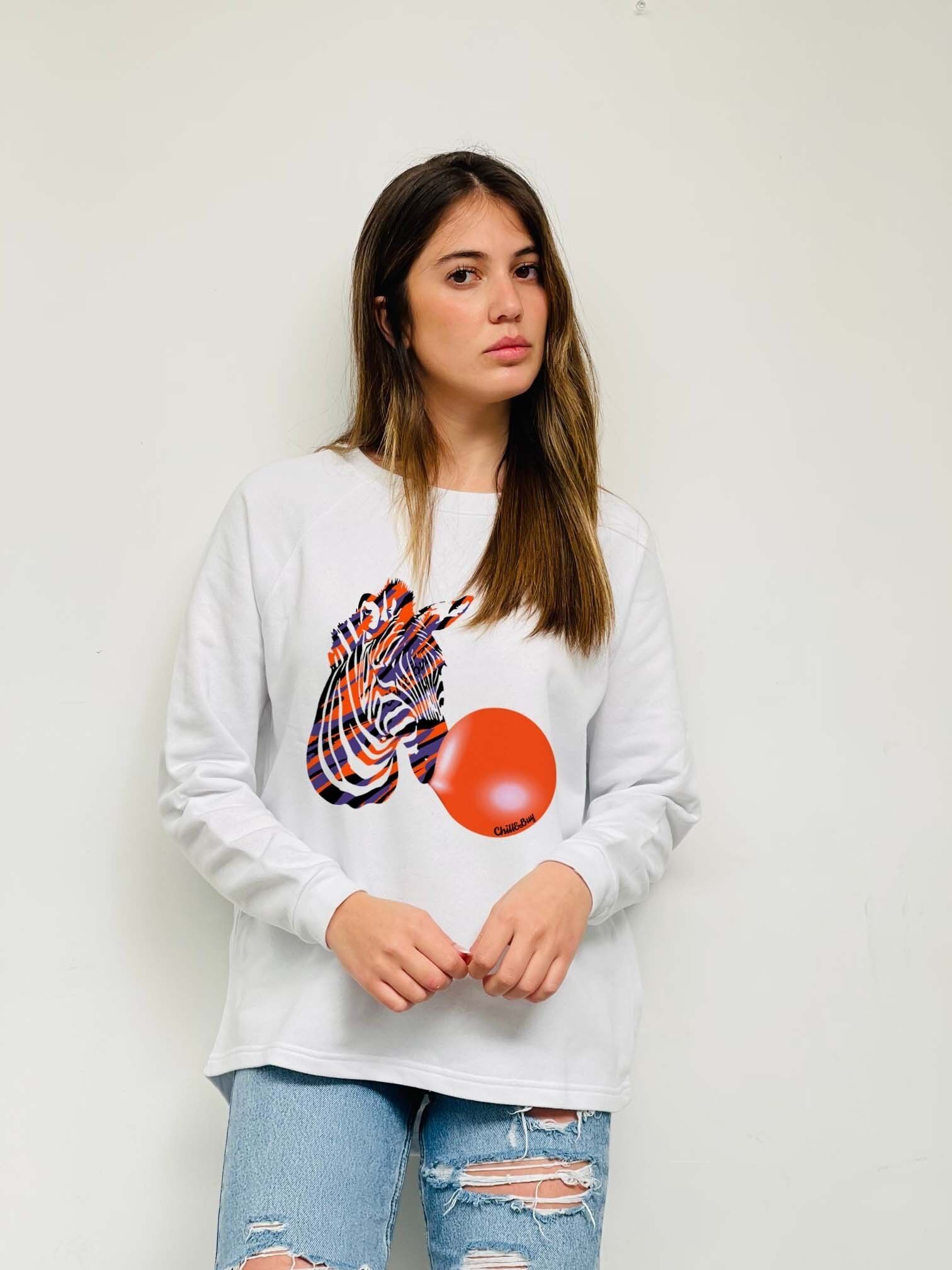 Felpa base Zebra Bubble Gum