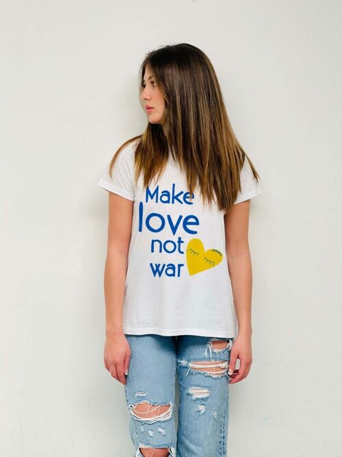 Camiseta Básica Make love, not war