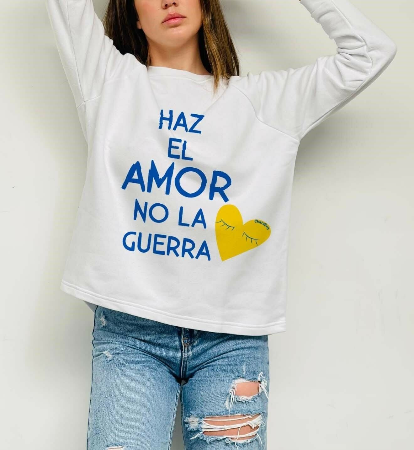 Felpa Basic Fai l'amore, non la guerra