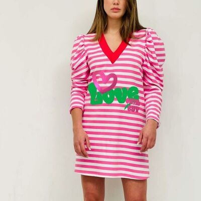 Vestido Rayas Believe Love Grafitti