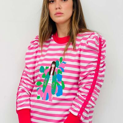 Geo Girl Studded Sweatshirt