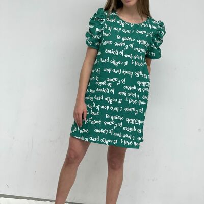 Kleid mit Abril-Buchstabendruck