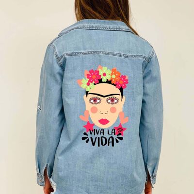 Frida Eyes Denim-Überhemd