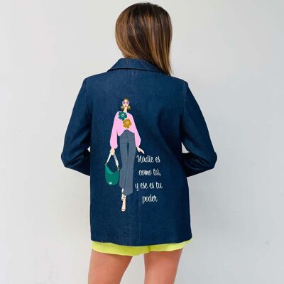 Blazer Vaquera Volante Solapa Girl Bloom