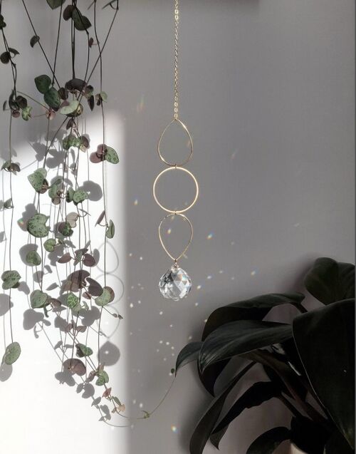 BELLA Suncatcher en laiton et cristal de verre