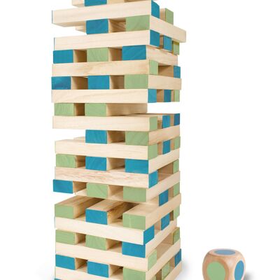 Giant Tumble Tower - jouet en bois - Tour d’équilibre - Jeu extérieur - Jeu pour enfants - BS Toys