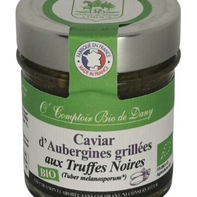 Caviar d'aubergines grillees aux truffes noires