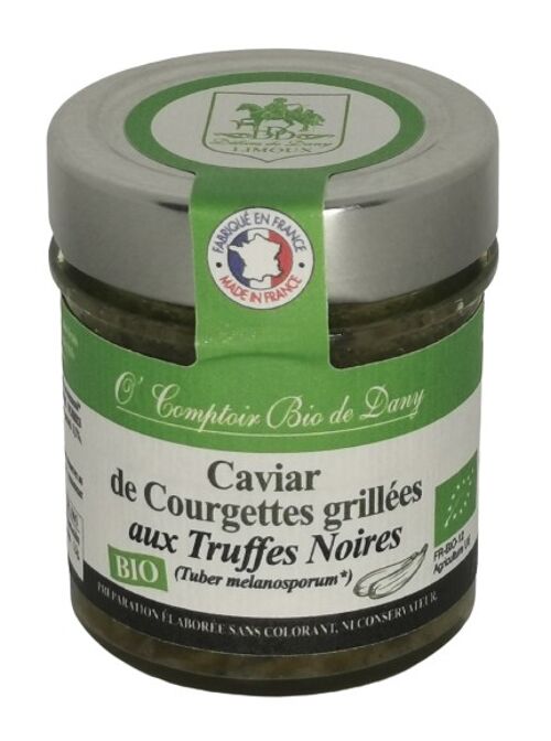 Caviar de courgettes grillees aux truffes noires