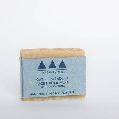 Face & body soap bar - oat & calendula