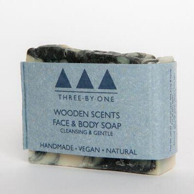 Face & body soap bar - wooden scents