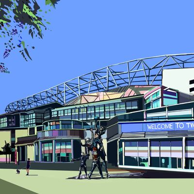 Twickenham Rugby Stadium, South West London A3 Art Print