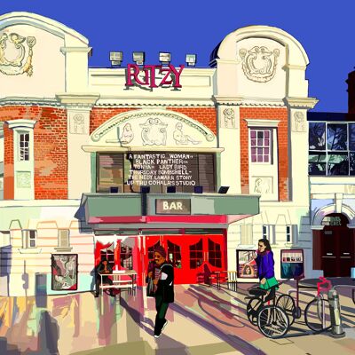 The Ritzy Cinema, Brixton, South London A3 Art Print