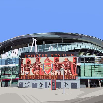 Emirates Stadium, Arsenal, North London A3 Art Print