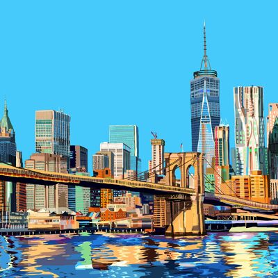 Brooklyn Bridge New York City A3 Art Print
