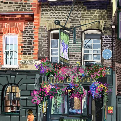 The Grapes, Narrow Street, Limehouse A3 Art Print