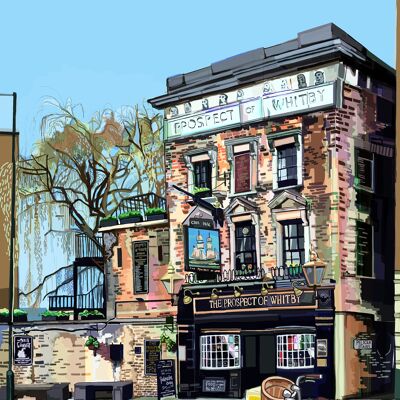 The Prospect of Whitby, Wapping, London A3 Art Print