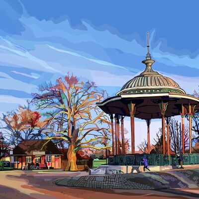 The Bandstand, Clapham Common, South London A3 Art Print