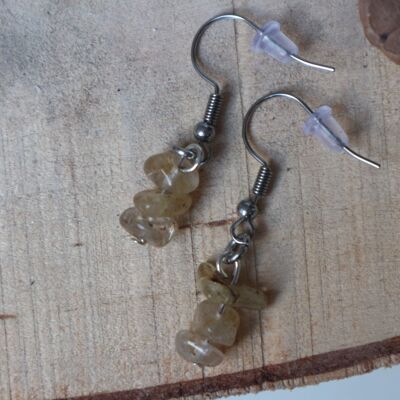 Boucles d'oreilles en pierres précieuses - NaturalBlooming - Quartz rutilé