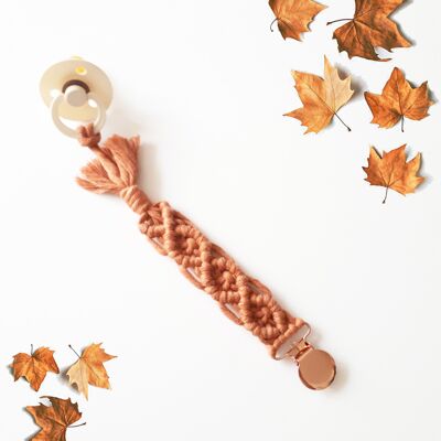 Pacifier clip - Terracotta