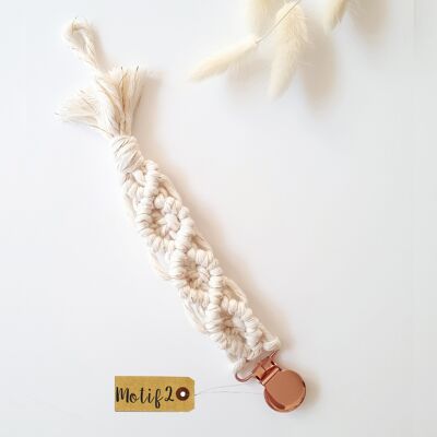 Pacifier clip - Natural gold