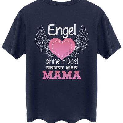 Les anges sans ailes s'appellent Mama - Backprint - French Navy