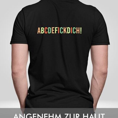 Abcdefickdich! - Color - Backprint - Arktikweiß