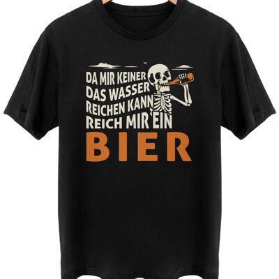 Reich mir ein Bier - Frontprint - Tief Schwarz
