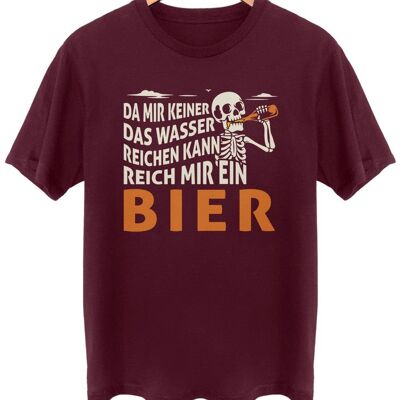 Reich mir ein Bier - Frontprint - Burgundy