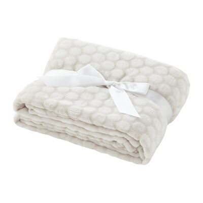 Couverture nube 100% polyester beige