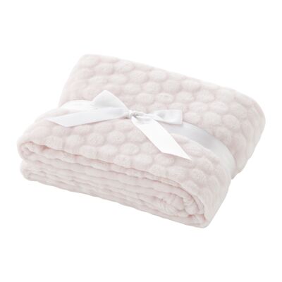 Couverture nube 100% polyester  rose