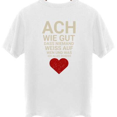 Ach wie gut das niemand - Color - Backprint - Arktikweiß