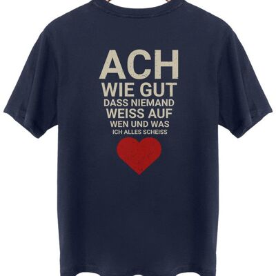 Ach wie gut das niemand - Color - Backprint - French Navy