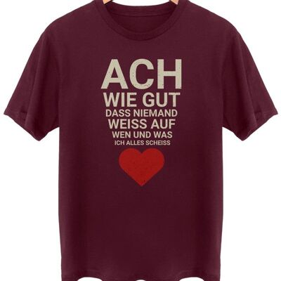 Ach wie gut das niemand - Color - Frontprint - Burgundy