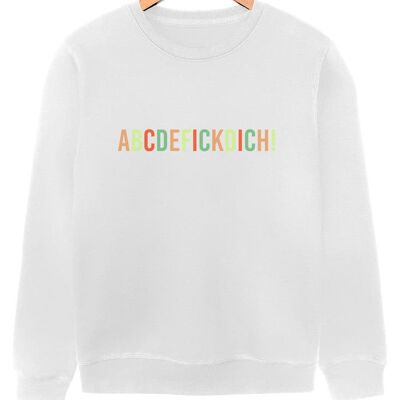 Abcdefickdich! - Color - Frontprint - Arktikweiß