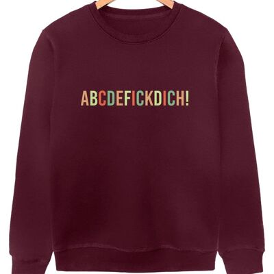 Abcdefickdich! - Color - Frontprint - Burgundy