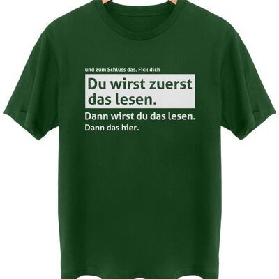 Du wirst zuerst das lesen. - Frontprint - Wald Grün