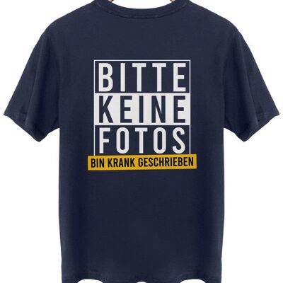 Bitte keine Fotos krank geschrieben - Backprint - French Navy