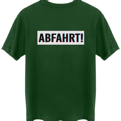 Abfahrt! - Backprint - Wald Grün