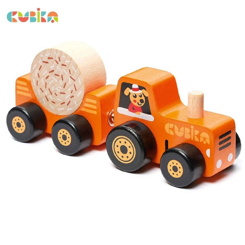 Tractor con bala de heno, 3 partes